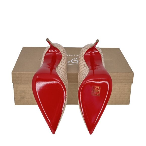 Christian Louboutin Kate 100 Croc-effect Leather Pumps - Picture 6 of 7